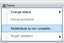 Redistribute to non complete